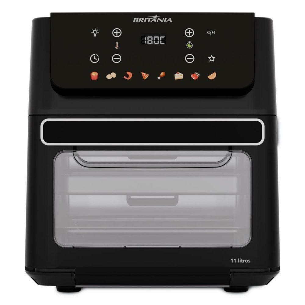 Air Fryer Oven Britânia BAF11A 11L 1800W Digital com 8 Funções Preto 220V