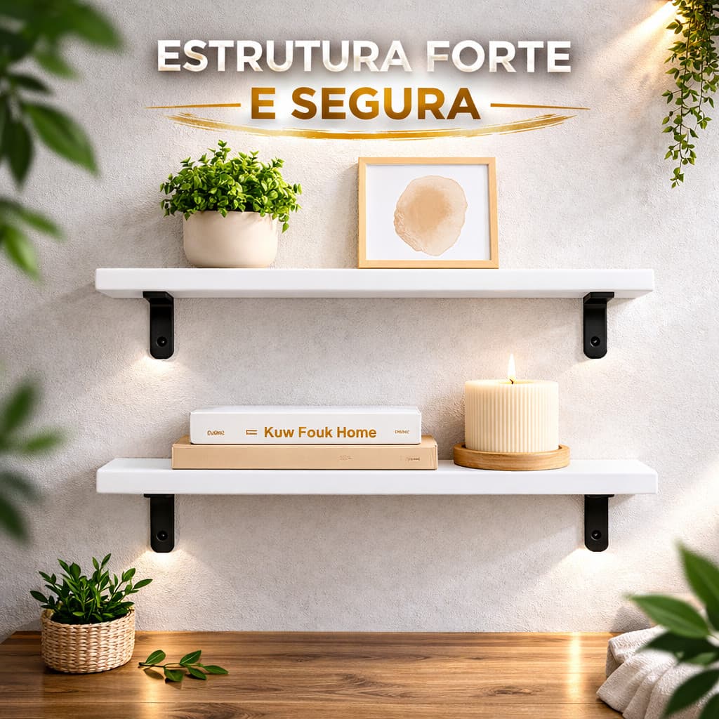 Kit Prateleira MDF 30cm Parede Decorativa Nicho Multiuso Organizador Sala Quarto Cozinha Banheiro Estilo Moderno