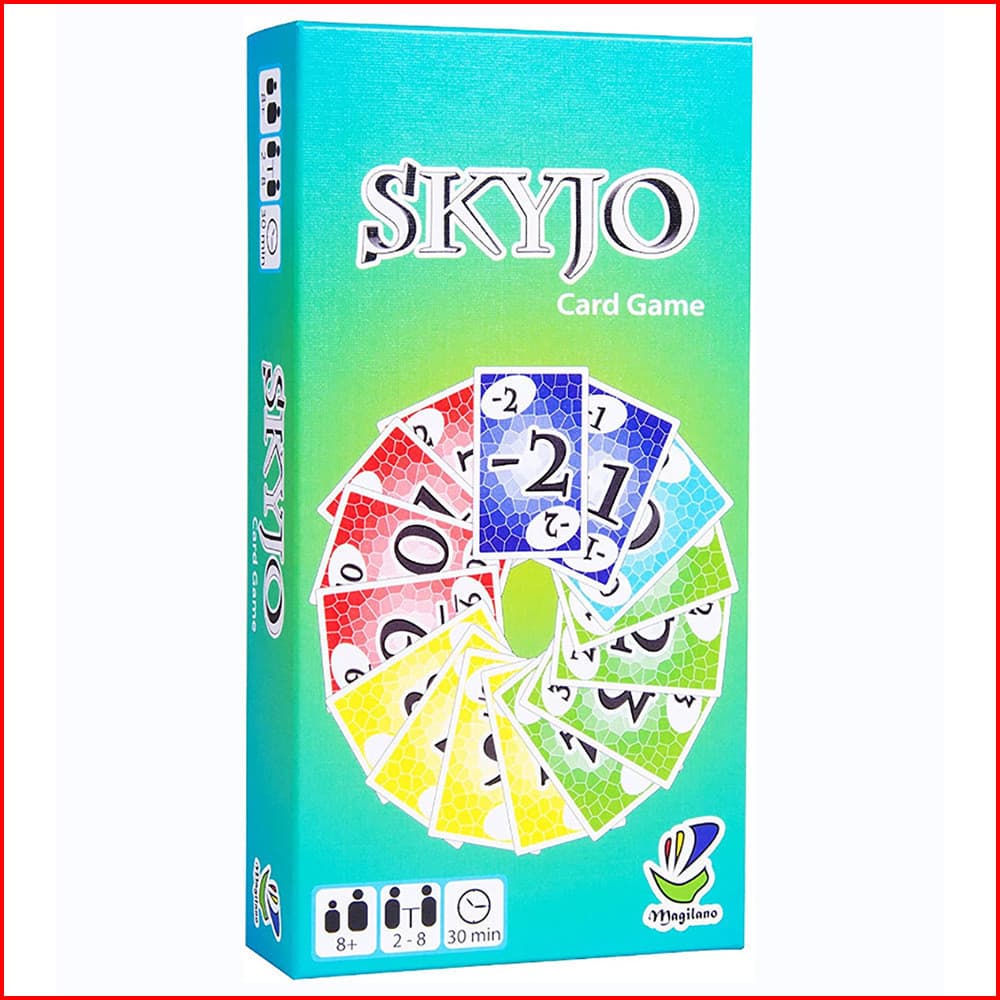 Jogo de Cartas de Ação Multiplayer SKYJO Caixa Bebida Tabuleiro Inglês Família Jogos de Festa de Natal Cartas Você Será 