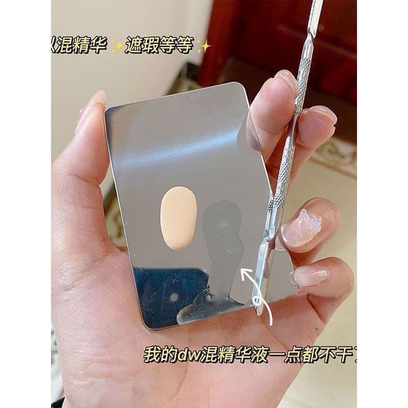 Paleta de maquiagem beleza batom maquiagem base líquida sobrancelha clipe paleta de aço inoxidável maquiagem artista pal