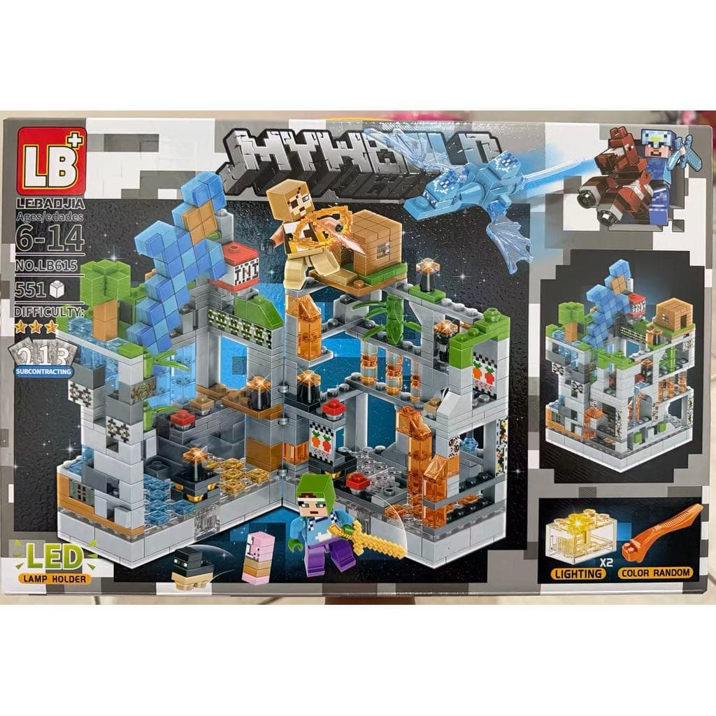 Brinquedo Blocos de Montar craft Blocos de construção compatíveis com LEGO  castelo com led cabana de abelhas