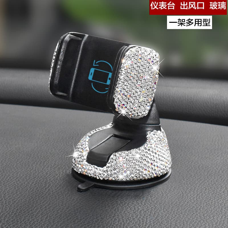 Carro diamante suporte do telefone móvel suporte de navegação do carro saída ar ventosa suporte assento criativo Univers