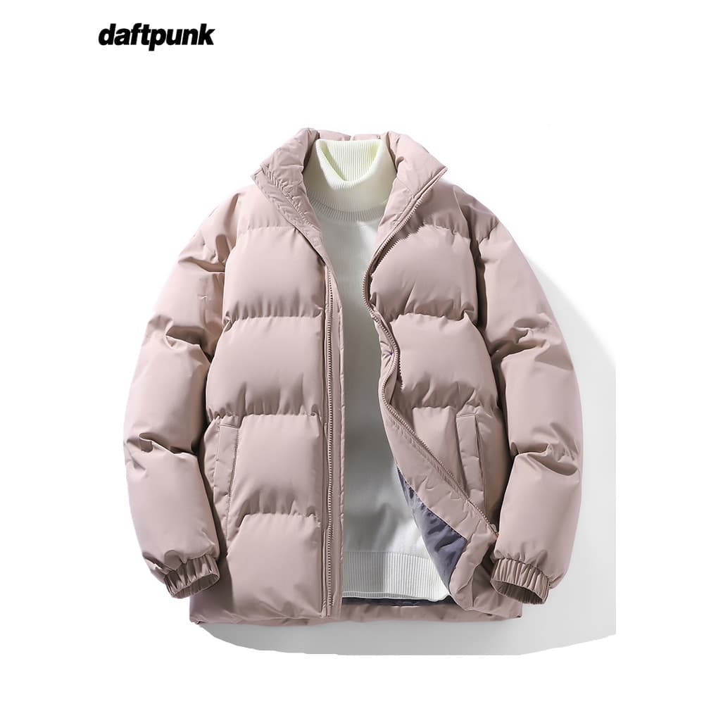 W inverno na moda grosso para baixo acolchoado jaqueta pão jaqueta masculina acolchoada jaqueta de cor sólida solta Casu