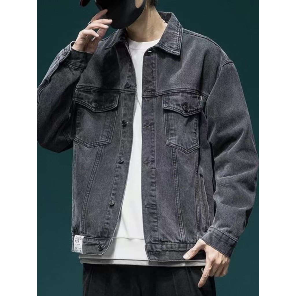 Japonês Retro Workwear Denim jaqueta masculina Street Wear rufião bonito simples All-Match jaqueta masculina primavera o