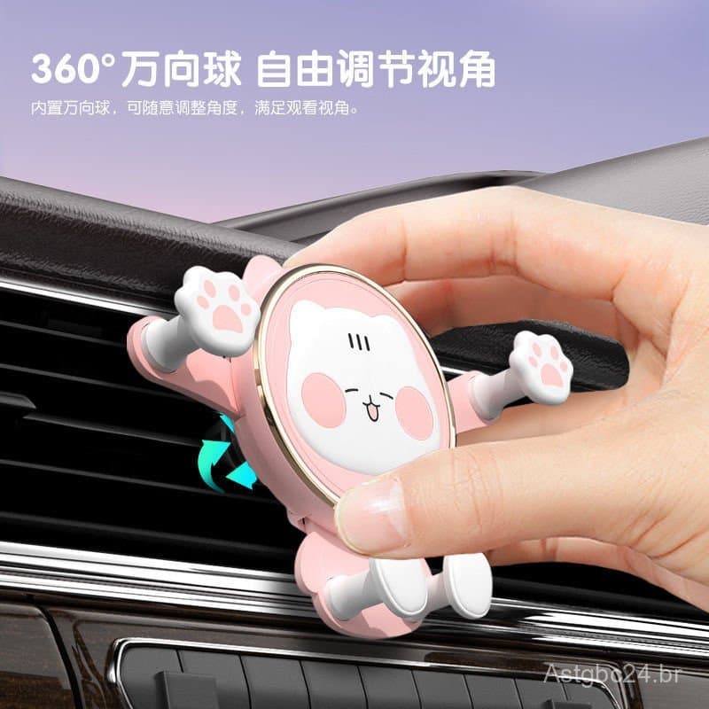 Suporte de celular para carro, suporte universal para navegação automotiva, suporte universal para carro com fixação por