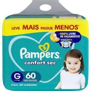 Fralda Descartável Pampers Confort Sec G 60 un