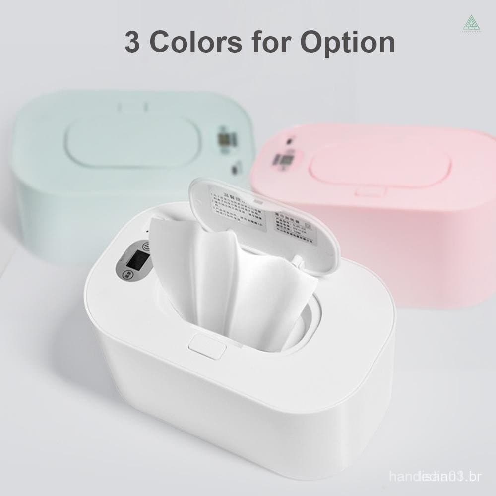 Aquecedor de Lenços Umedecidos para Bebês com Display Digital, Dispensador de Grande Capacidade, Alimentação USB FYIR 84