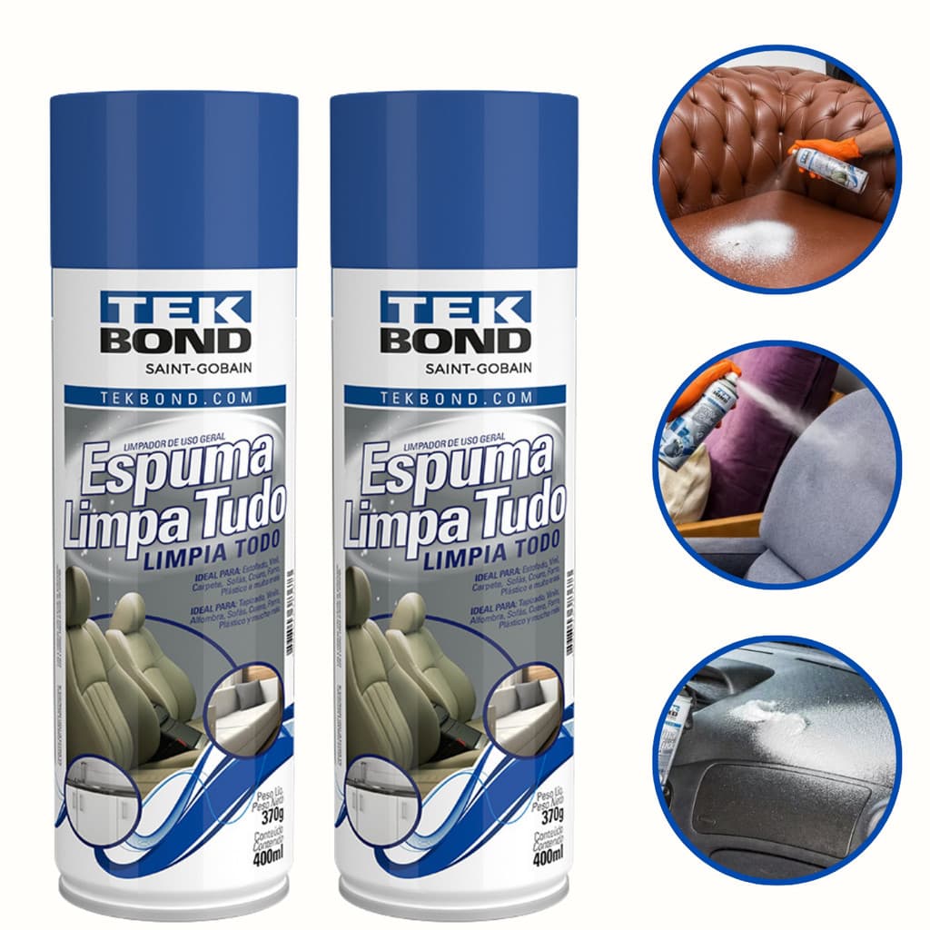 Kit 2 Espuma Magica Multiuso Limpa Tecido Sofá Banco Carro