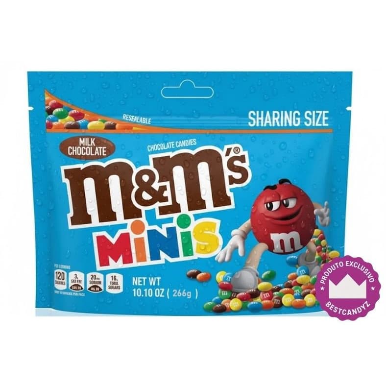 M&M's M&MS CHOCOLATE AO LEITE MINIS 266G Importado Original Pronta Entrega