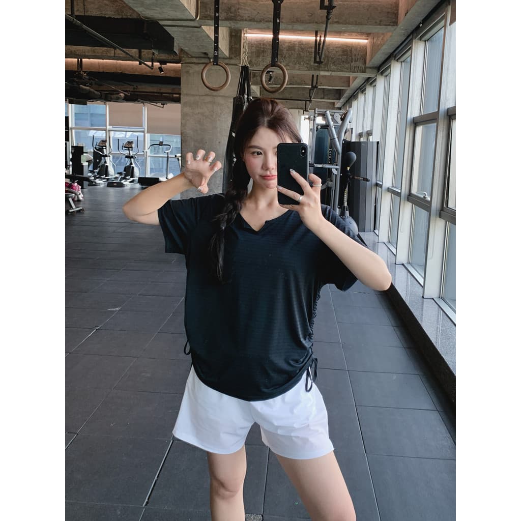 Verão Plus Size gordura mm roupas de Fitness feminino cor sólida manga curta solta esportes camiseta roupas de secagem r
