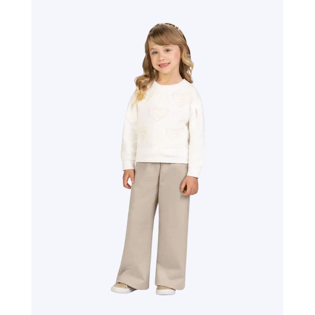 Conjunto Moletom Peluciado e Calça Moletom Infantil Feminino Milon 2001512