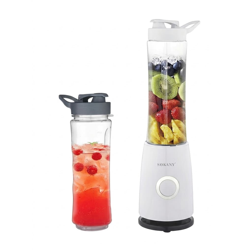 Liquidificador Portátil Sokany 500ml 220V Potente 260W - Tritura Gelo e Frutas Fácil De Usar