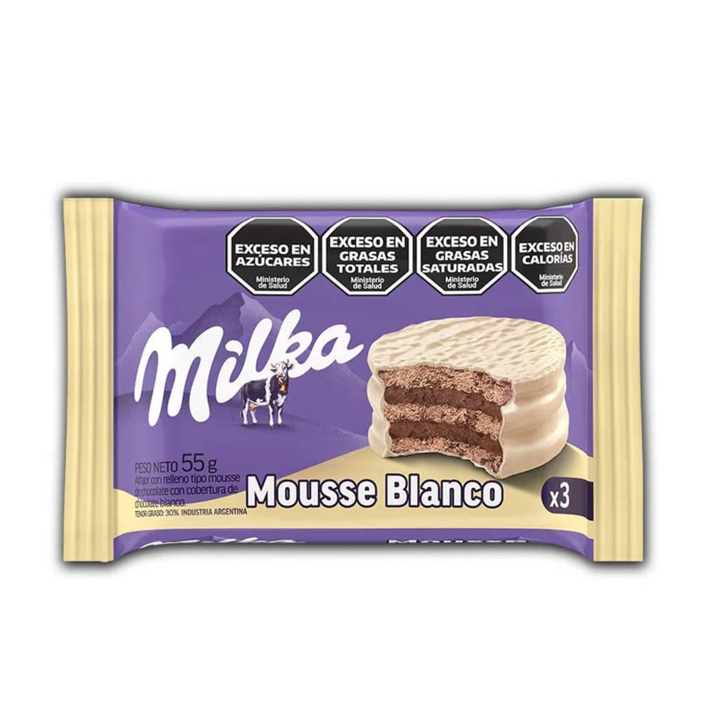 ALFAJOR MILKA CHOCOLATE BRANCO 60GR Importado Original Pronta Entrega