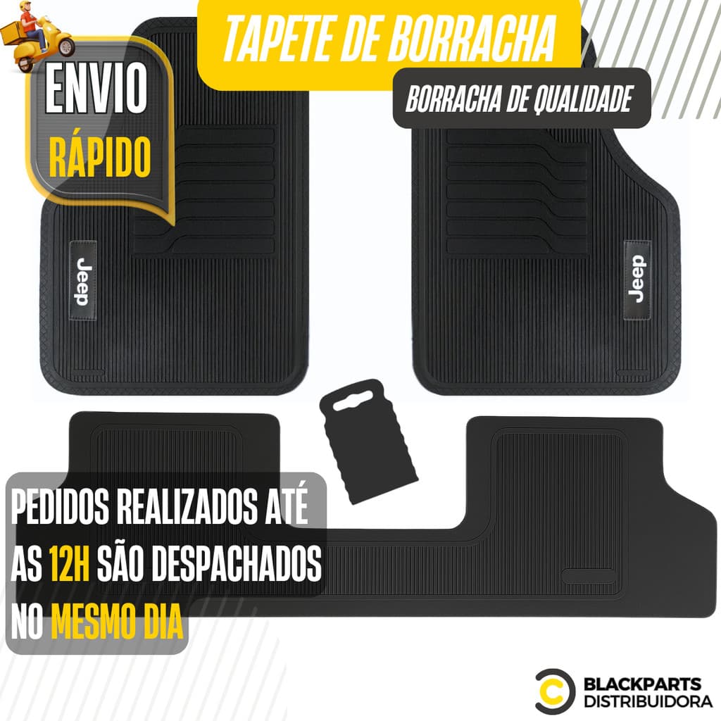 Kit Tapete Automotivo de Borracha Personalizados Jeep 5 Pçs