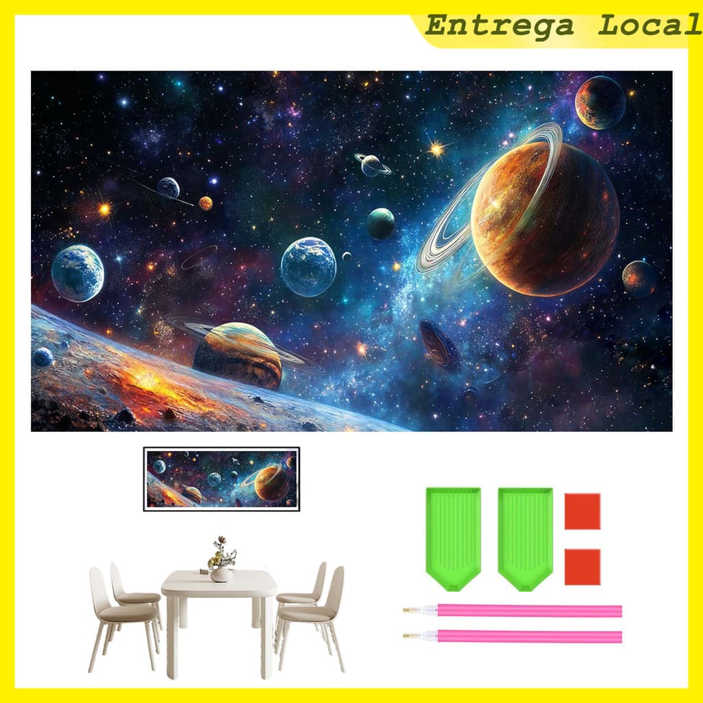 Adulto iniciante pintura diamante kit 5D quadrado Diamante Céu Estrelado universo 70x40cm Tamanho Grande Arte Diamante