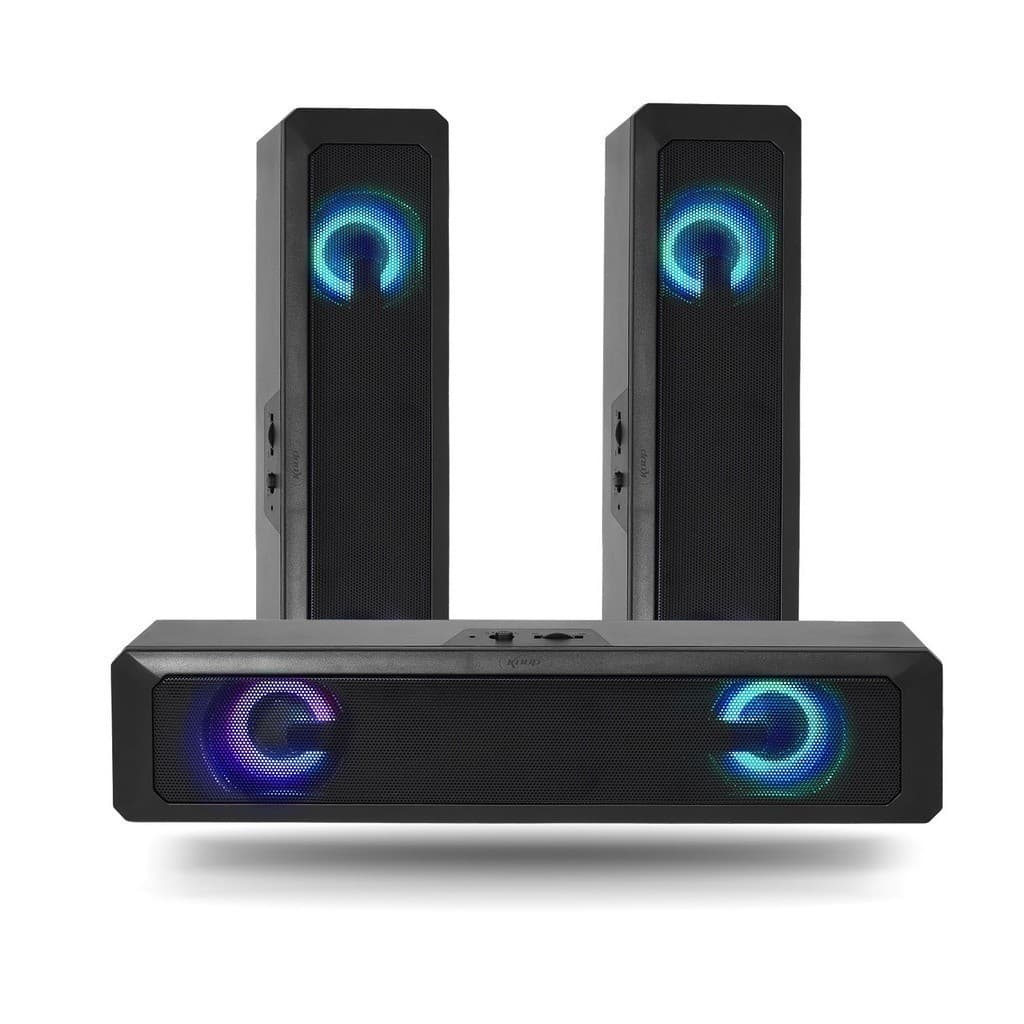 Caixa de Som Gamer Soundbar Profissional Iluminação LED Computador PC Notebook Tv P2/USB