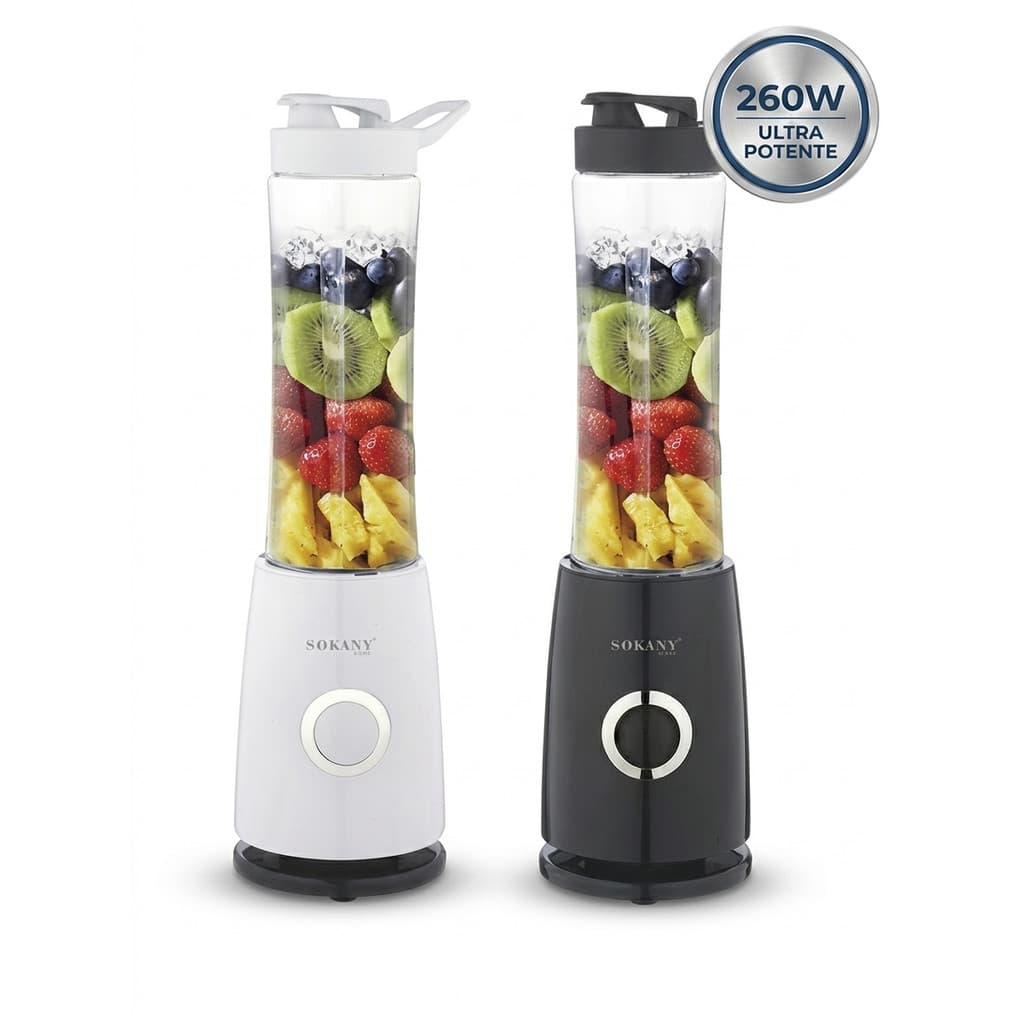 Liquidificador Portátil Potente 260W Sokany 500ml Tritura Gelo Shake Vitamina 110V Profissional