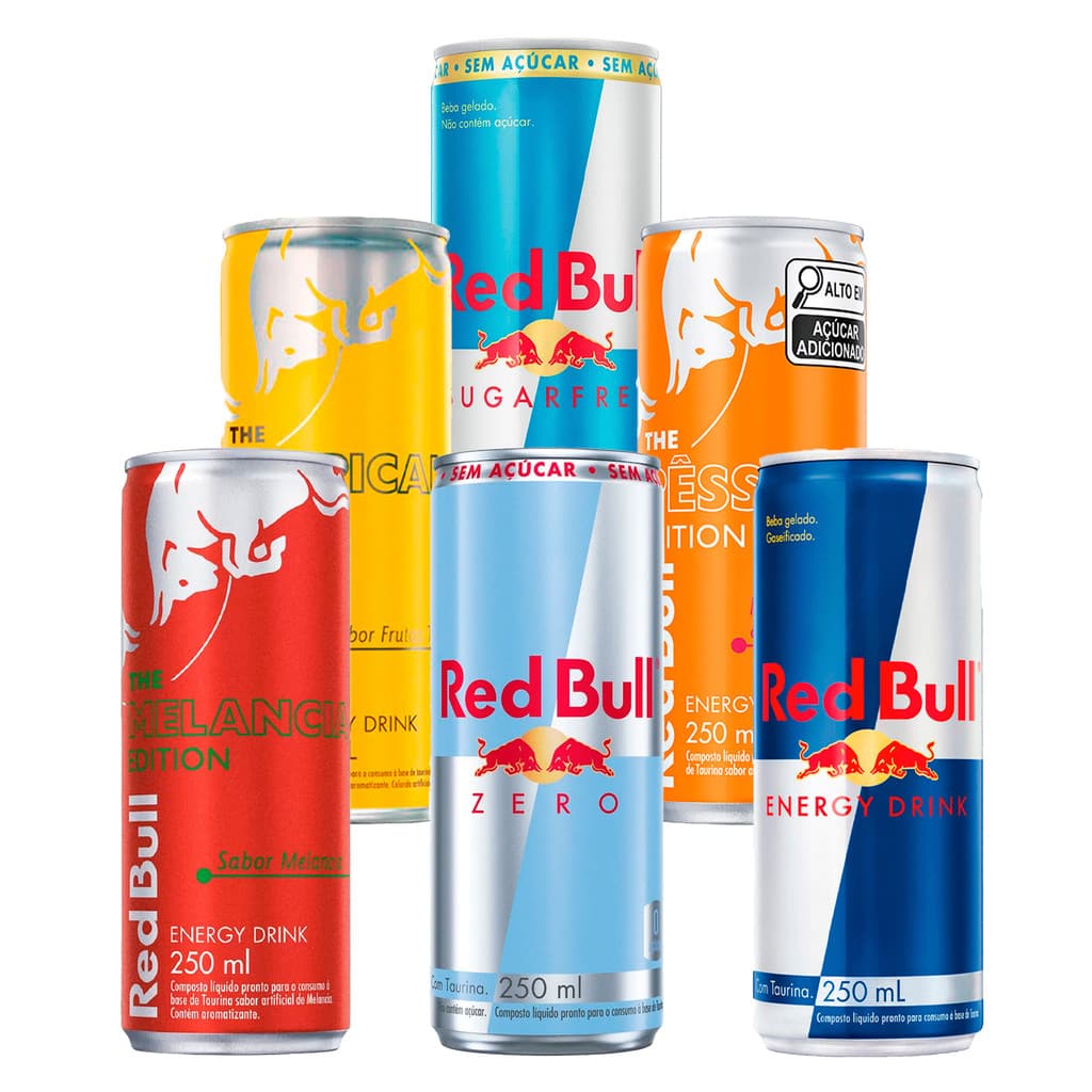 Kit Energético Red Bull Sabores Sortidos 250ml