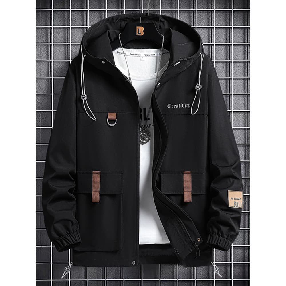 Jaqueta masculina primavera outono na moda jaqueta rufião bonito jaqueta Casual All-Match roupas superiores rua Wear out
