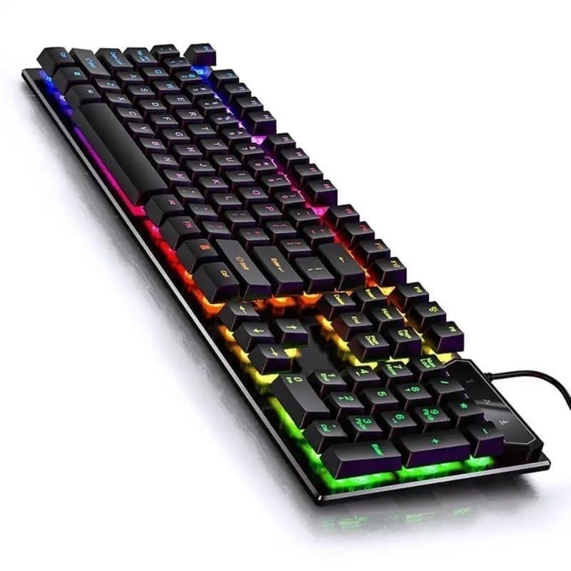 Teclado Gamer Semi-Mecânico RGB LED Retroiluminado Ate-G107