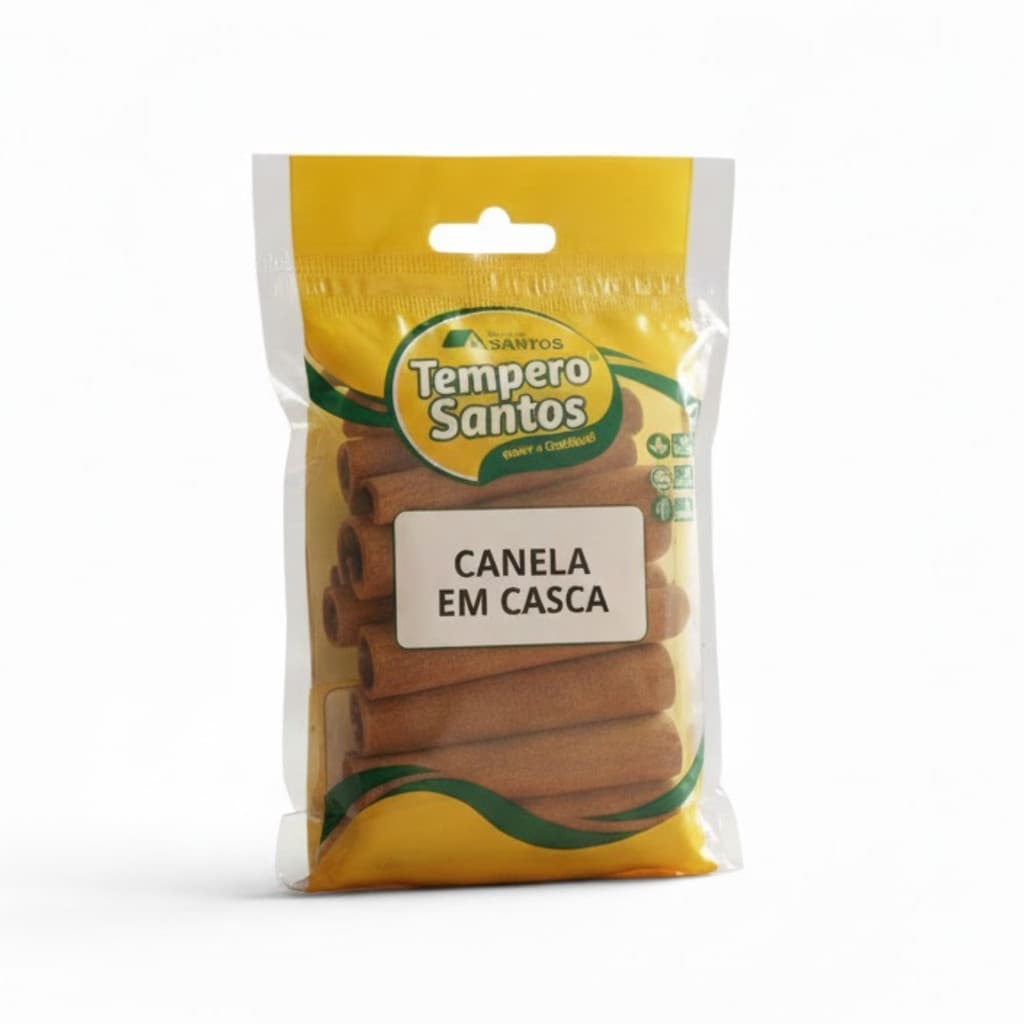 Tempero Canela Em Casca - 500g Cássia Selecionada | Especiaria Para Doce Bebidas Chás - Tempero Santos