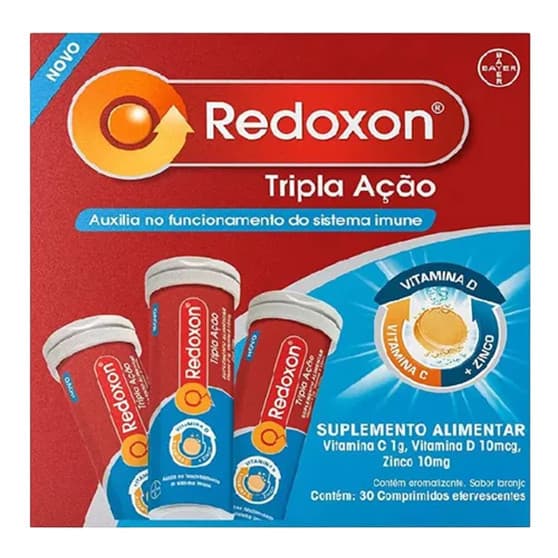 Vitamina C D e Zinco Tripla Ação C/30 Efervescentes Redoxon