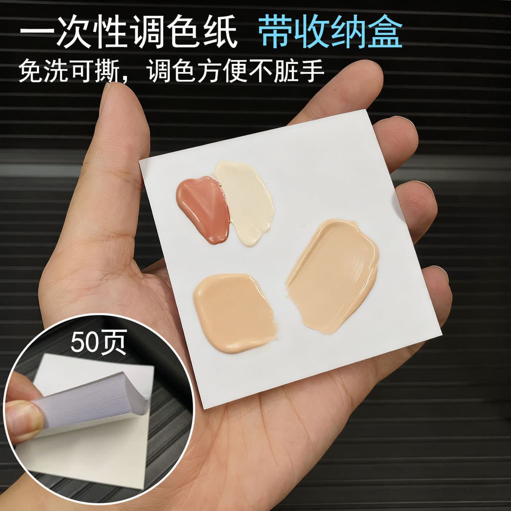 Paleta de base líquida descartável paleta de maquiagem batom fundação paleta de mistura maquiagem artista dedicado