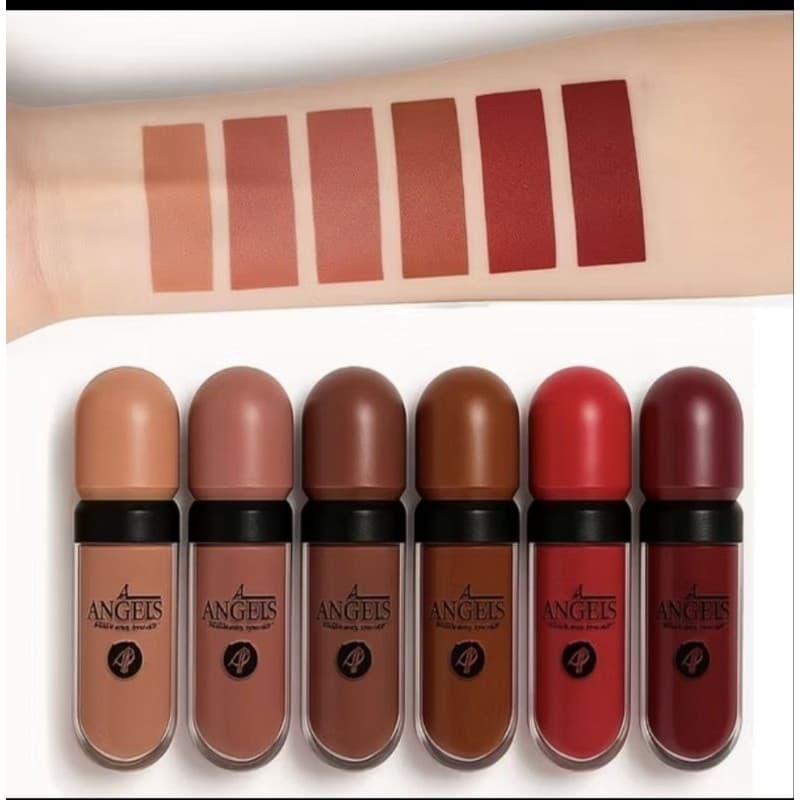 Batom Líquido Efeito Matte Longa Duração Não Resseca os Lábis Com Vitamina E -  4Angels