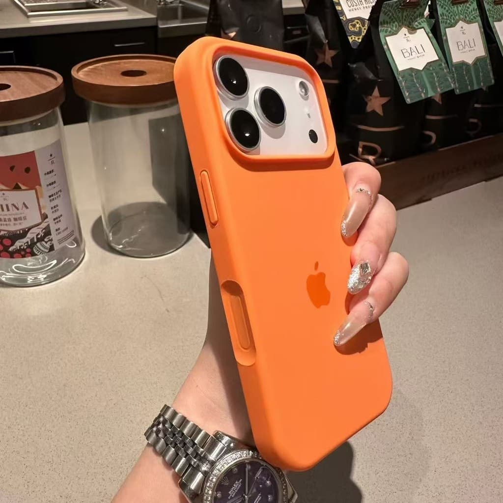 Capa De Silicone Líquido Original Para iPhone 17 Air 17 13 15 16 14 Pro Max Cor Sólida anti Queda Macia