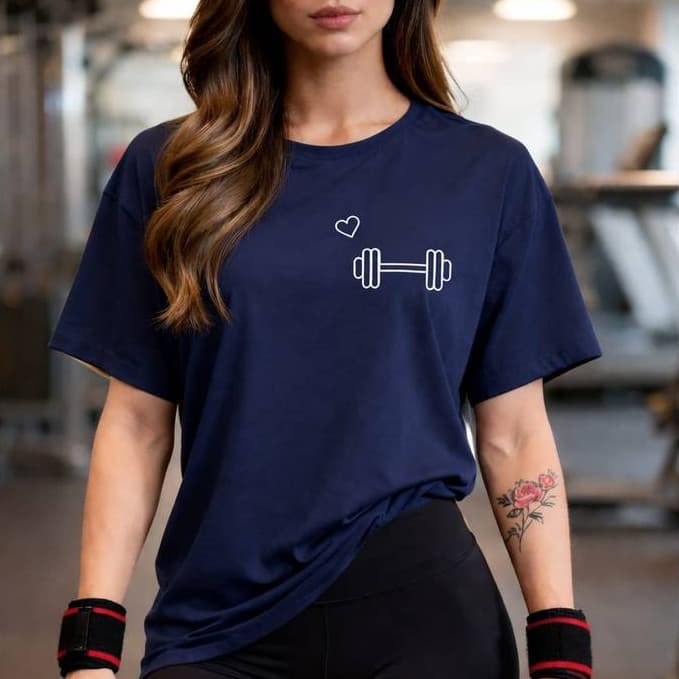 Camisetão T-shirt Basic 100% Algodão 30.1 Feminina Treino Cross Academia Fitness Musculação halter