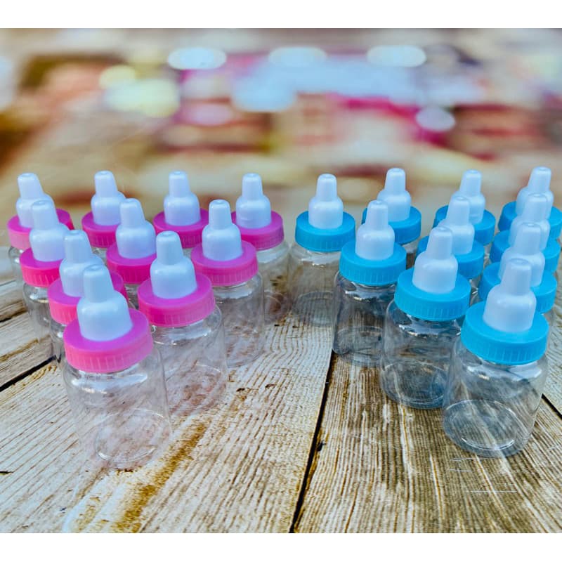 kit 30 mini mamadeira lembrancinha Chá de Bebê azul ou rosa//