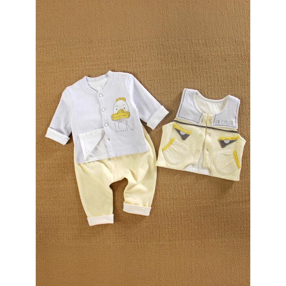 Roupas de bebê recém-nascido puro algodão Split exterior Wear bebê menina outono estilo bebê menino primavera roupas de 