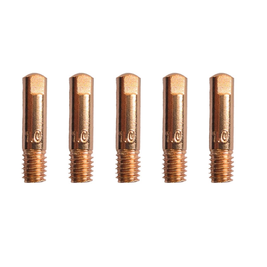 5 Pç Bico Contato 0.8mm 1,0mm M6 Tocha Solda Mig Mag Sem Gás(1,0mm)