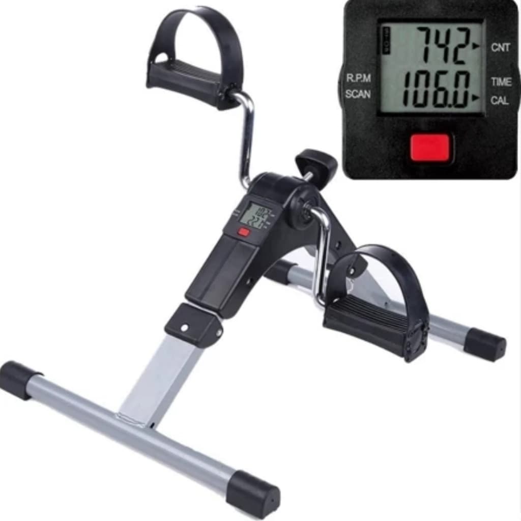 PEDAL PORTÁTIL FORTALECE PERNAS E BRAÇOS - BICICLETA MINI ERGOMÉTRICO COM PAINEL DIGITAL PROMOÇÃO