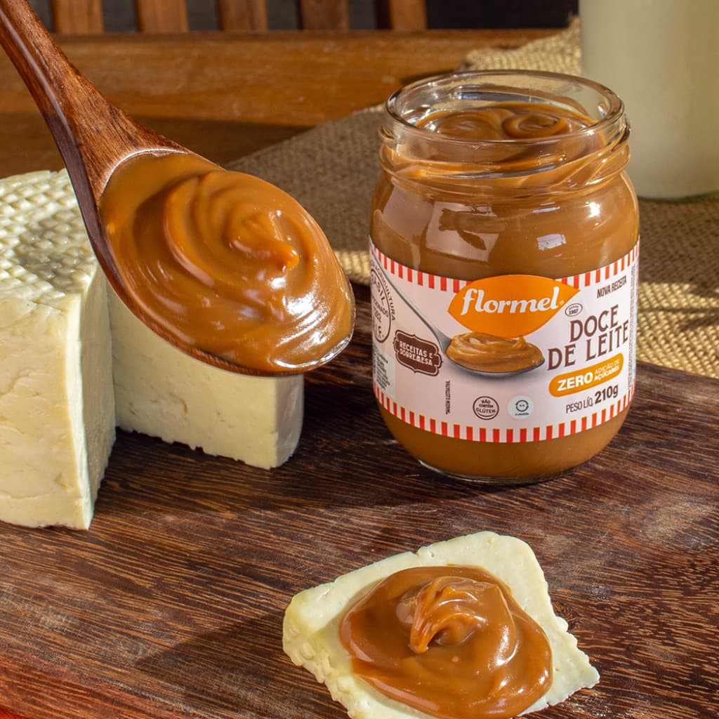 Doce De Leite Cremoso Zero Açúcar Sem Glúten 210g Flormel Sobremesa Saudável
