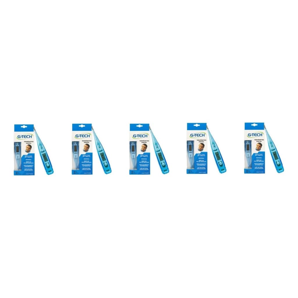 Kit Termometros G-tech Axilar Digital Azul - 5 Peças