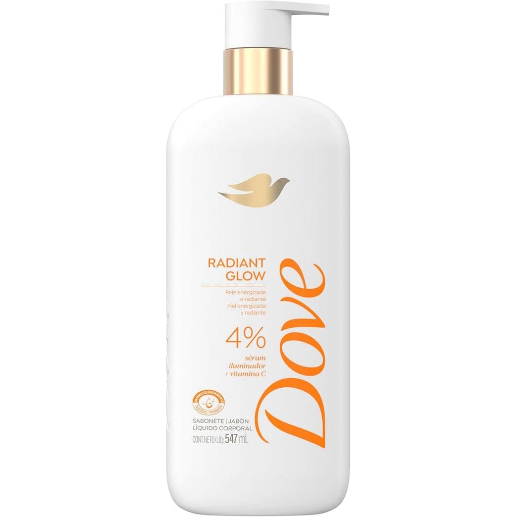 Dove Sabonete Líquido Glow Radiante Sérum Iluminador e Vitamina C 547ml