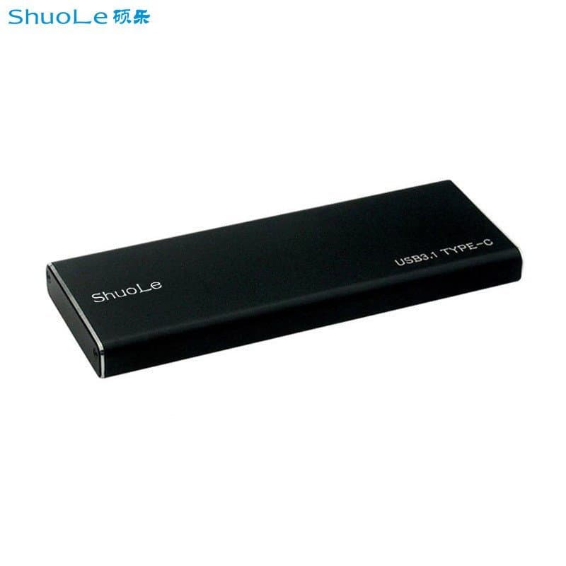 Caixa externa para disco rígido NGFF para TYPE-C, caixa para SSD M.2, caixa para unidade de estado sólido, USB3.1 de alt