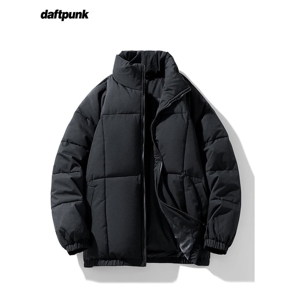 Estilo japonês gola alta acolchoada jaqueta masculina inverno grosso acolchoado jaqueta para baixo pão jaqueta solta aco