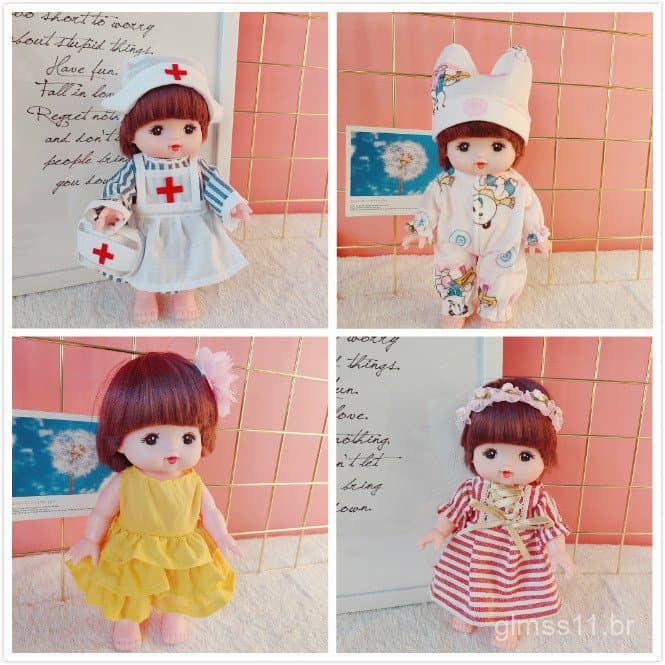 Roupas de reposição para bonecas articuladas, roupas para bonecas Little Lovely, chapéus, saias, macacões, vestidos, cal