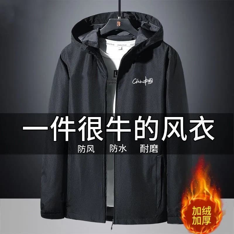 Jaqueta com capuz jaqueta masculina primavera outono ferramentas masculinas resistente à sujeira resistente ao desgaste 