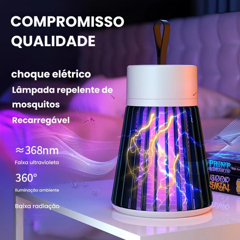 Luminária Anti- Mosquito Repelente Elétrico Lâmpada U.V Armadilha Para Insetos Direto USB