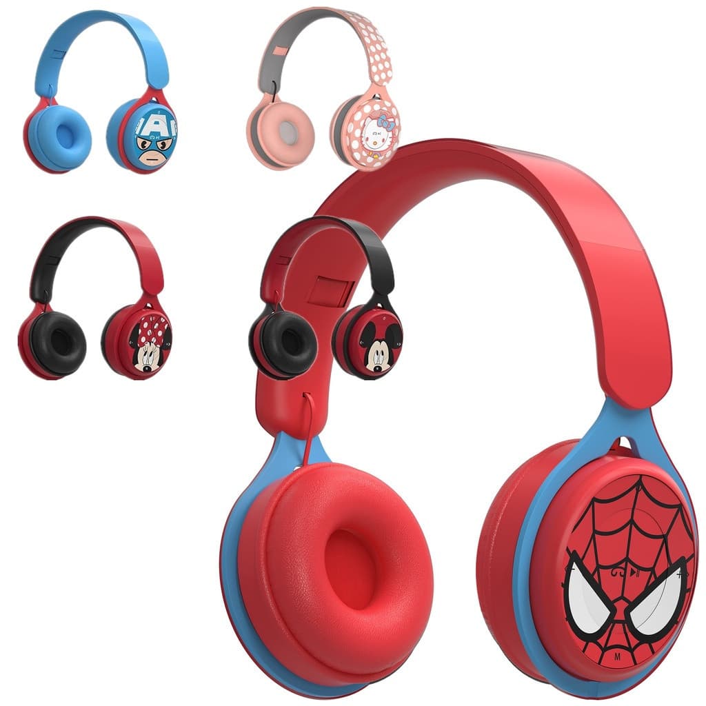 Marvel Fone de Ouvido Infantil Sem Fio Ouvidos Bluetooth Jogos Com Microfone Fones E Originais Do Homem-Aranha