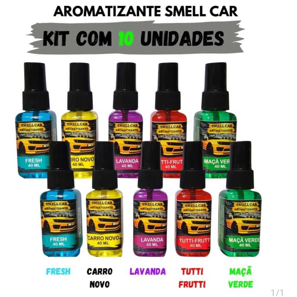 Kit 10 Cheirinho Carro de Luxo 40ml cada Qualidade Carro Grife Aromatizante Automotivo Essência