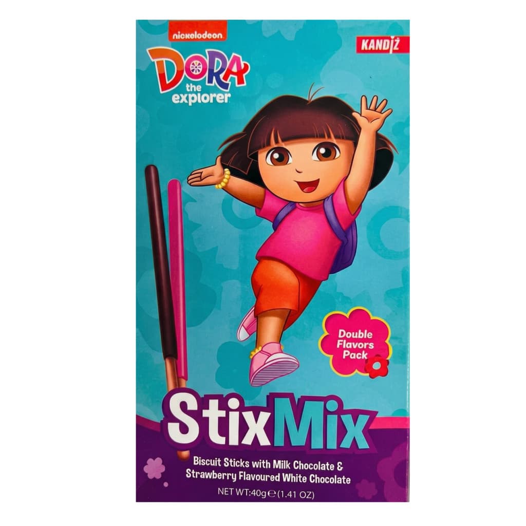 kandjz STIXMIX NARUTO/ BOB ESPONJA/ PATRULHA CHOCOLATE E MORANGO 40G - Dora Aventureira Importado Original Pronta
