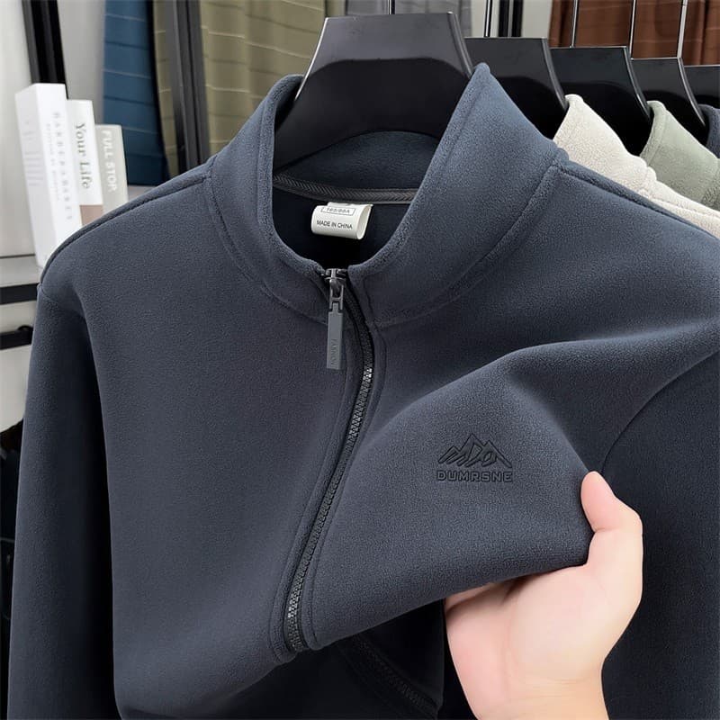 2025 outono inverno All-Match jaqueta moda masculina High-End gola alta cor sólida jaqueta de lã Polar jaqueta Casual