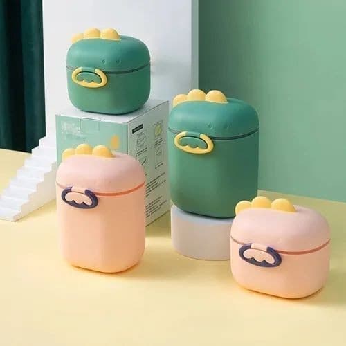 Porta Leite Em Pó Infantil Portátil Com Dosador Nivelador Para Passeio E Viagem