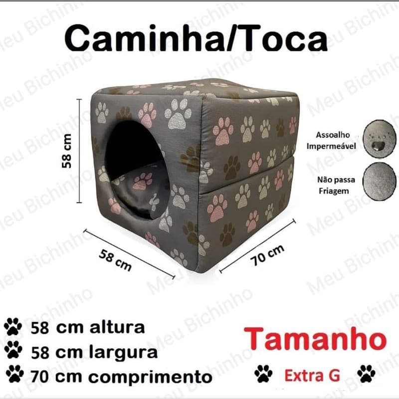 Casinha Caminha Casinha Toca Cama Caminha Iglu 2 Em 1 Cachorro Cão E Gato Tamanho EXTRA GIGANTE, Fundo Impermeável.