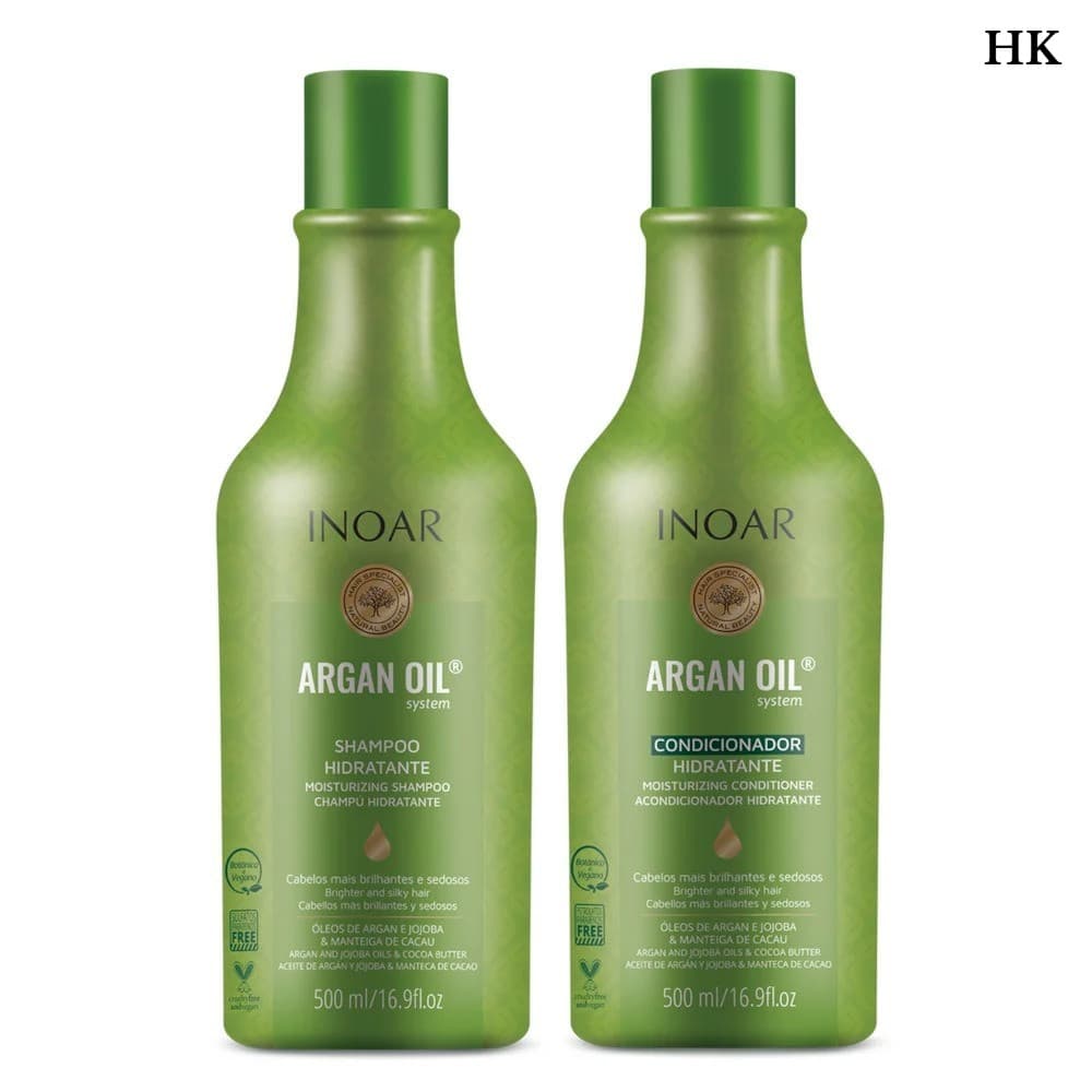KIT Inoar Argan Oil Systen Hidratante Shampoo e Condicionador de 500ml
