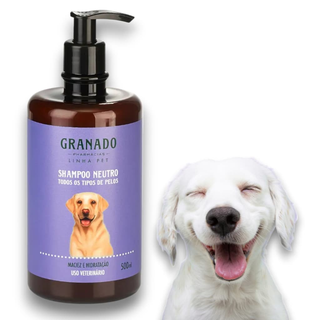 Shampoo Neutro Granado Pet Para Todo Os Tipos De Pelos 500ml